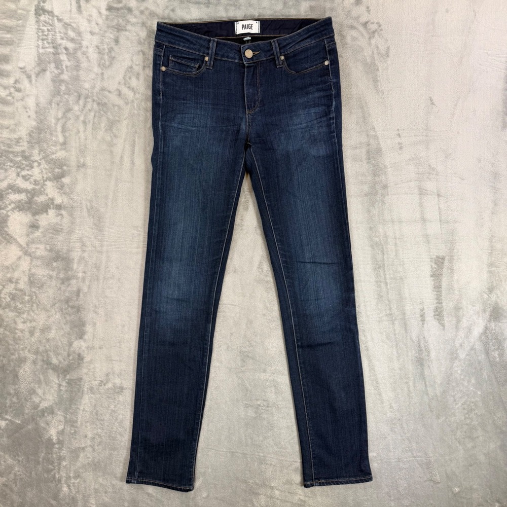 Paige Skyline Skinny Jeans Women's Size 27 Blue Dark Wash Denim Pants